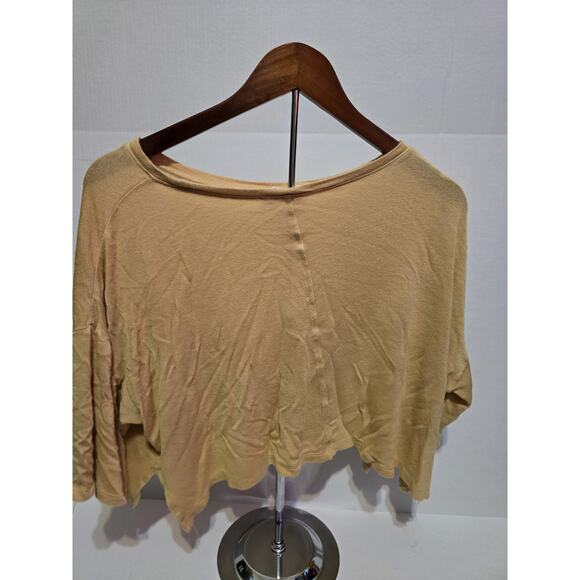 Double Zero Women's Tan Lightweight Knit Top Size L Flowy Boho Casual... - Picture 2 of 3